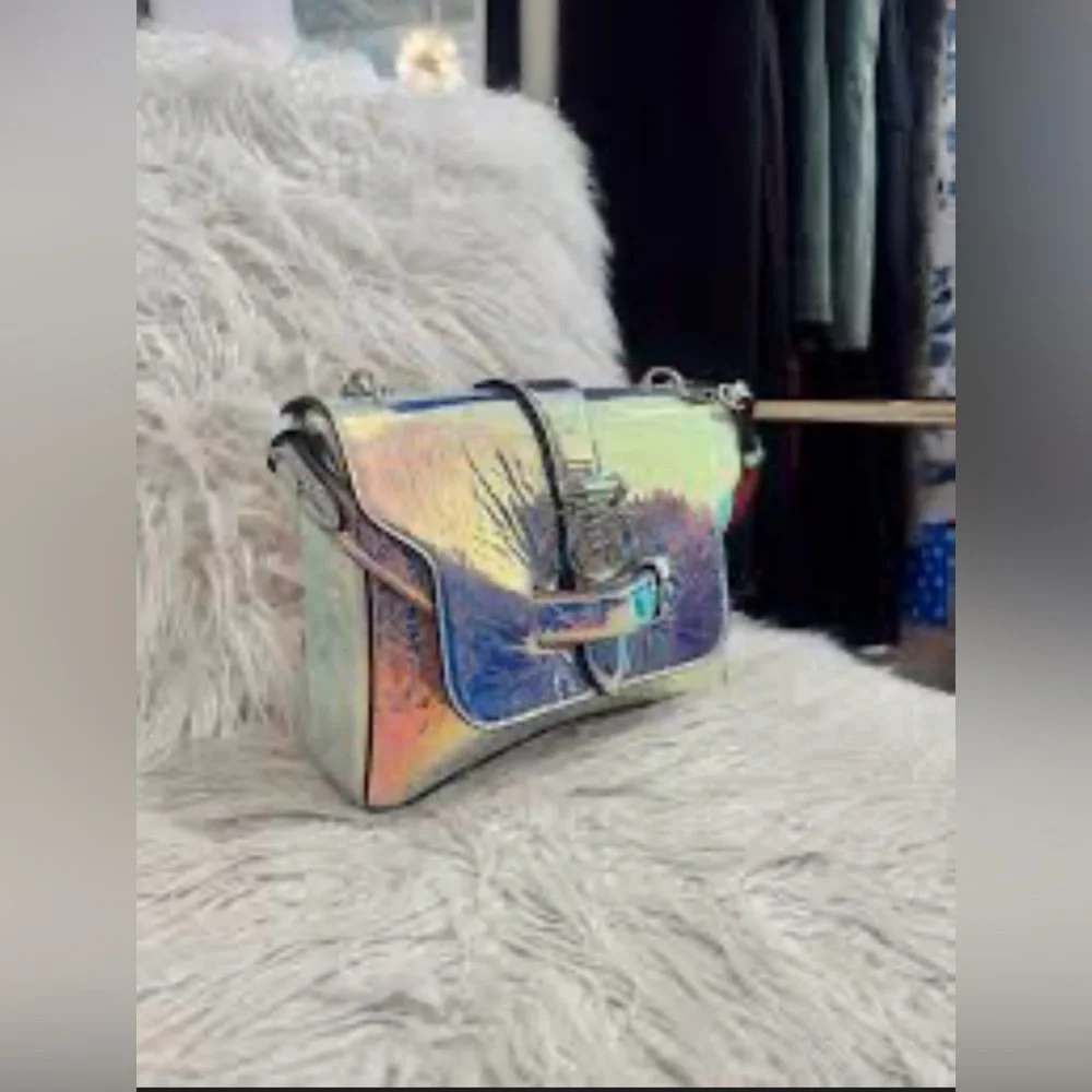 CHRISTIAN LOUBOUTIN
Rubylou Metallic Iridescent Leather Shoulder Dust Bag COA - Picture 7 of 17